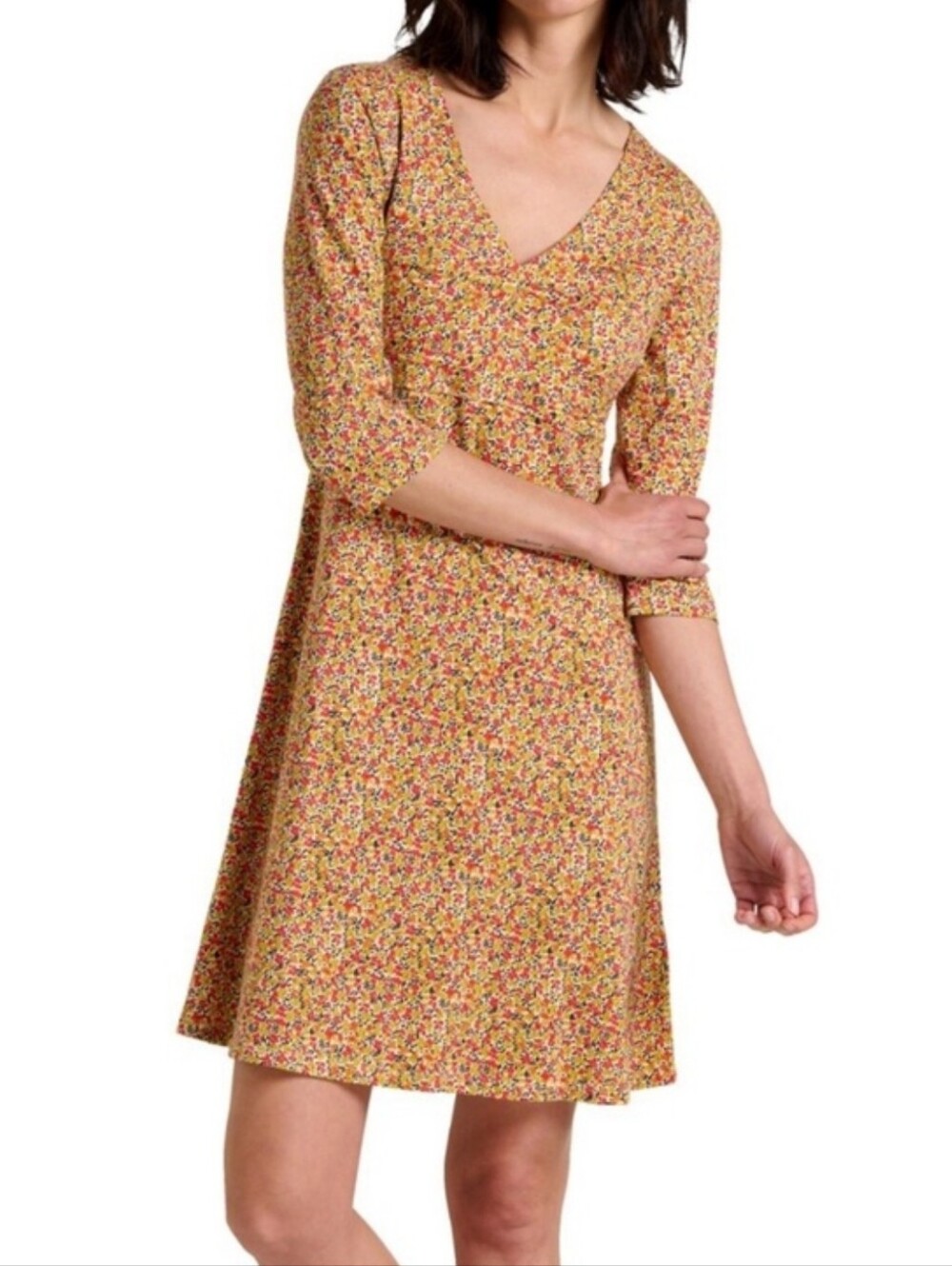 Toad&Co Rosalinda Dress Ditsy Floral Tencel Size Medium